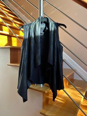 bagatelle Black Faux Leather-Look Vest